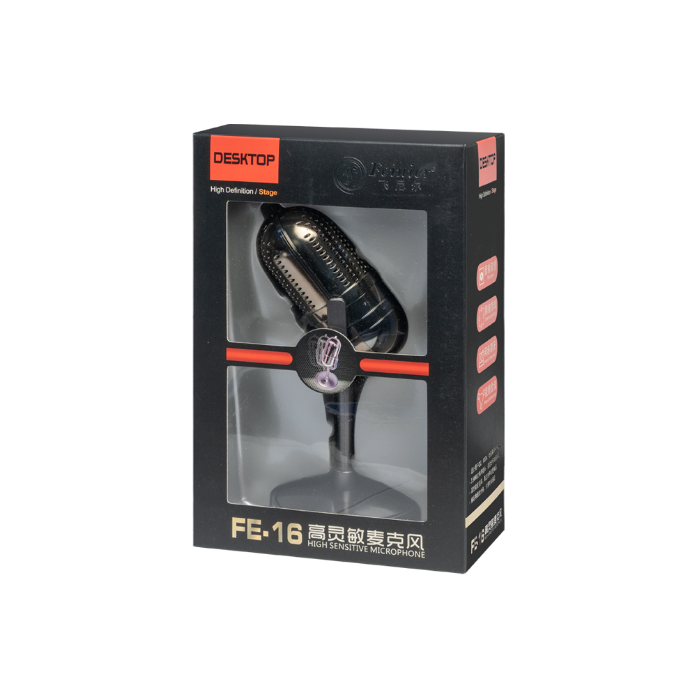 Микрофон No brand FE16, 3.5mm, Сребрист - 16017