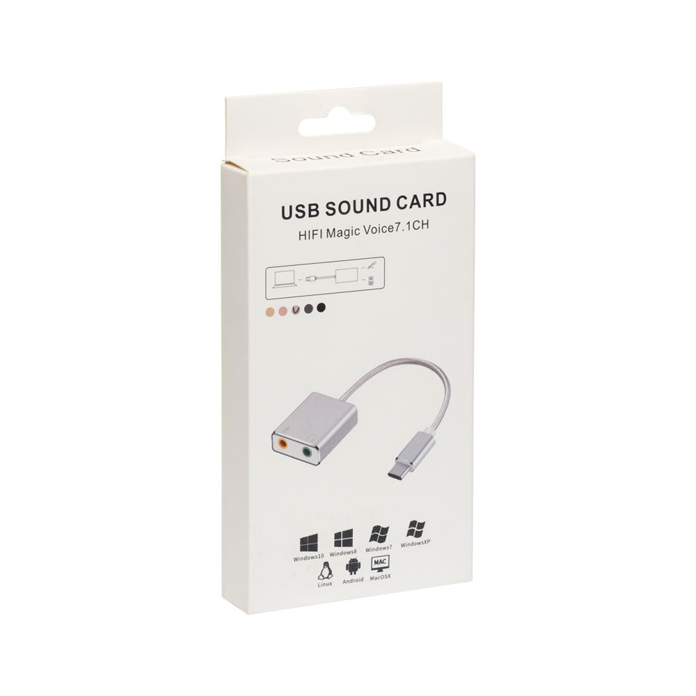 Звукова карта No brand, Type-C, 5.1, Златист  - 17048