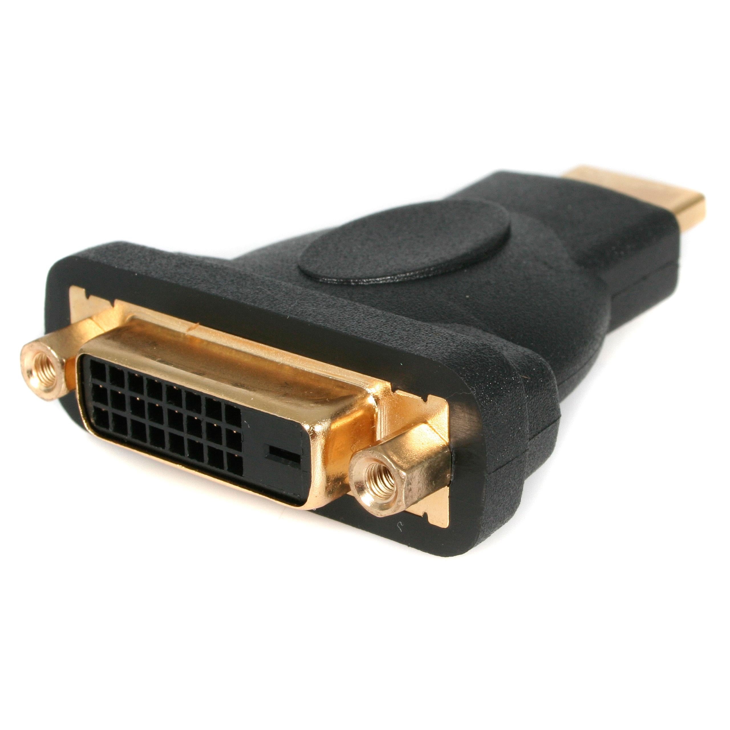 Преходник, DeTech, HDMI M - DVI 24+1 F, Черен - 17163