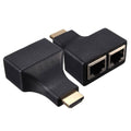 HDMI удължител, No brand, През LAN CAT-5e/6, Черен - 17165