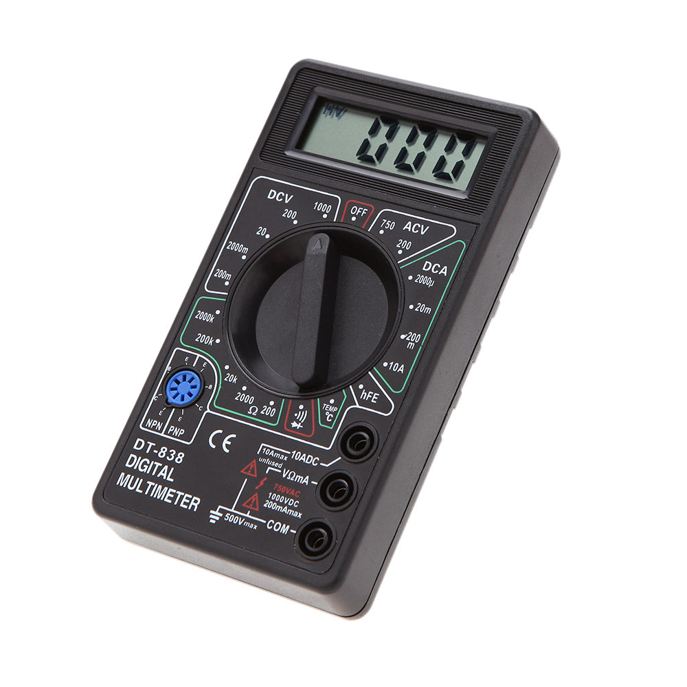Дигитален мултиметър, DT-838, Черен - 17618