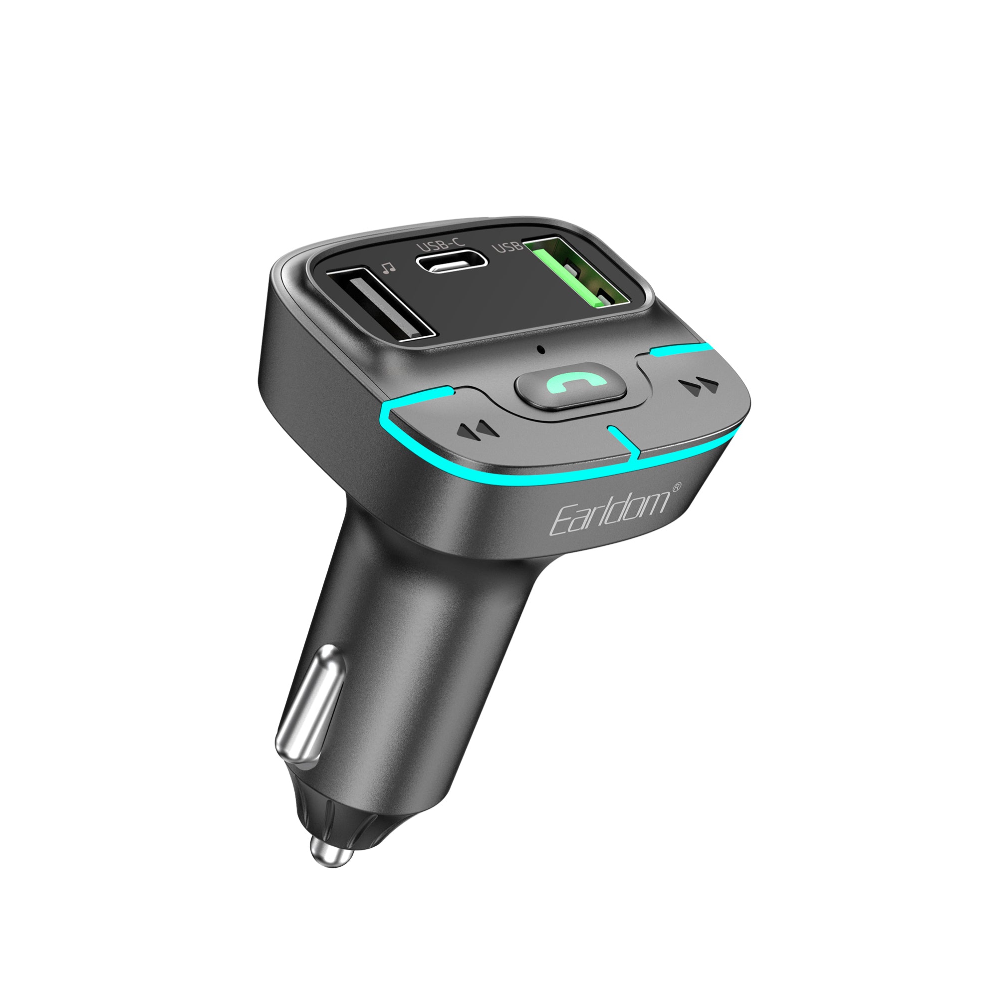 FM Трансмитер Earldom ET-M101, Bluetooth, USB, Type-C, 3.1A, Черен - 17766