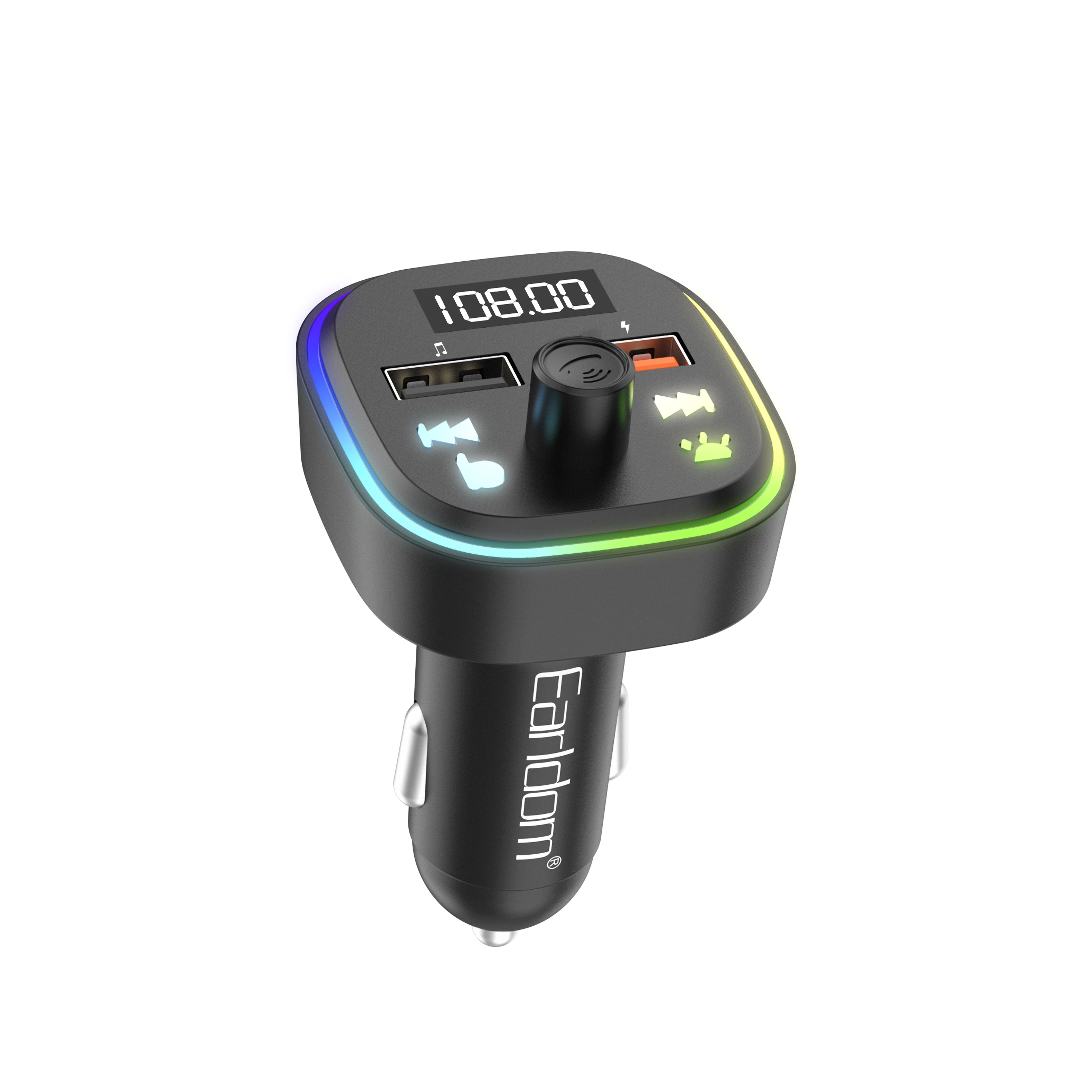 FM Трансмитер Earldom ET-M85, Bluetooth, USB, 3.1A, Черен - 17772