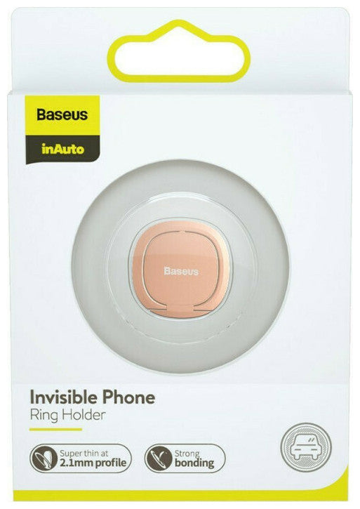 Универсална стойка за телефон Baseus Invisible, Пръстен, Розов - 17793