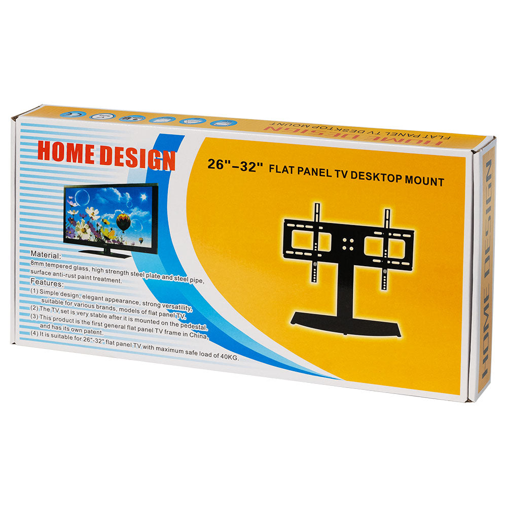 Стойка за телевизор No brand, Настолна, Фиксирана, До 32", Черен - 17941