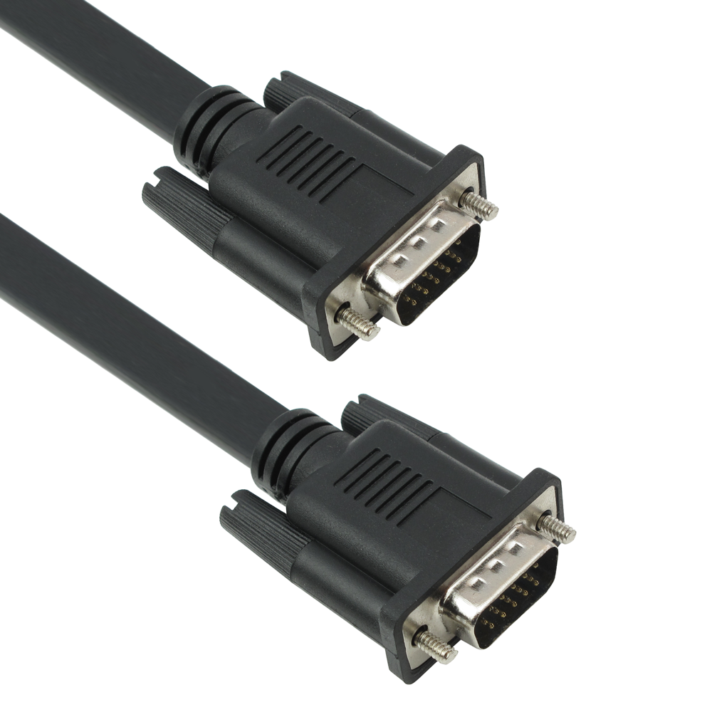 Кабел DeTech VGA - VGA, Flat, 3+4, 5.0m - 18142