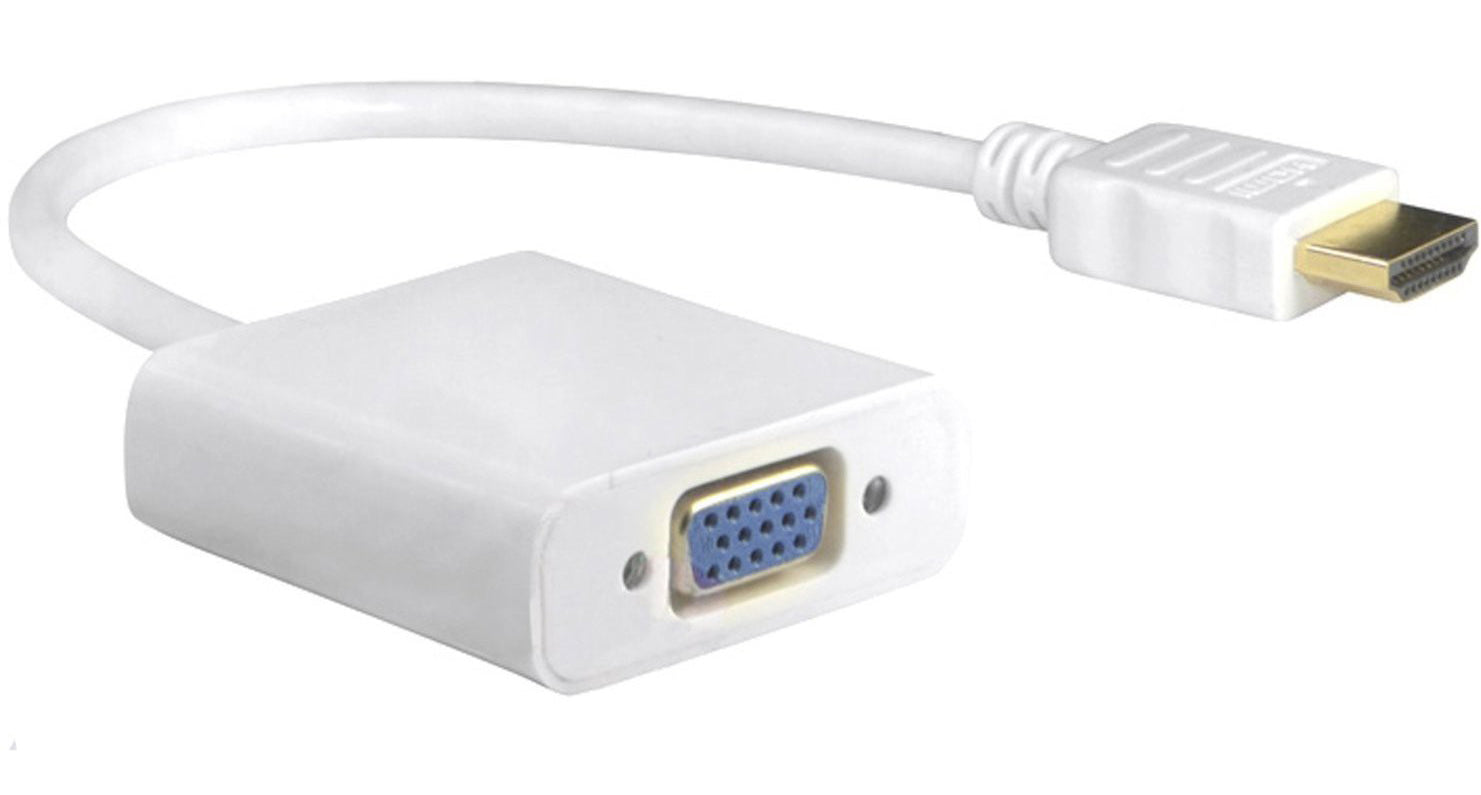 Преходник No brand, HDMI M - VGA F, 0.15м, Бял - 18153