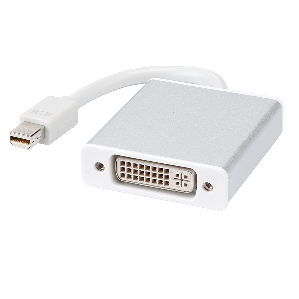 Преходник DeTech Mini DP M - DVI F, 10см, Бял - 18156
