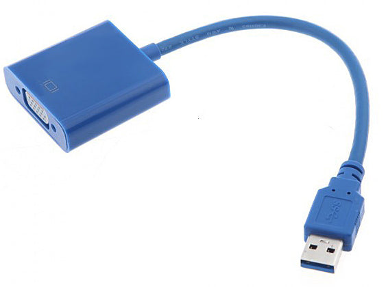 Преходник No brand, USB3.0 към VGA, Син - 18164