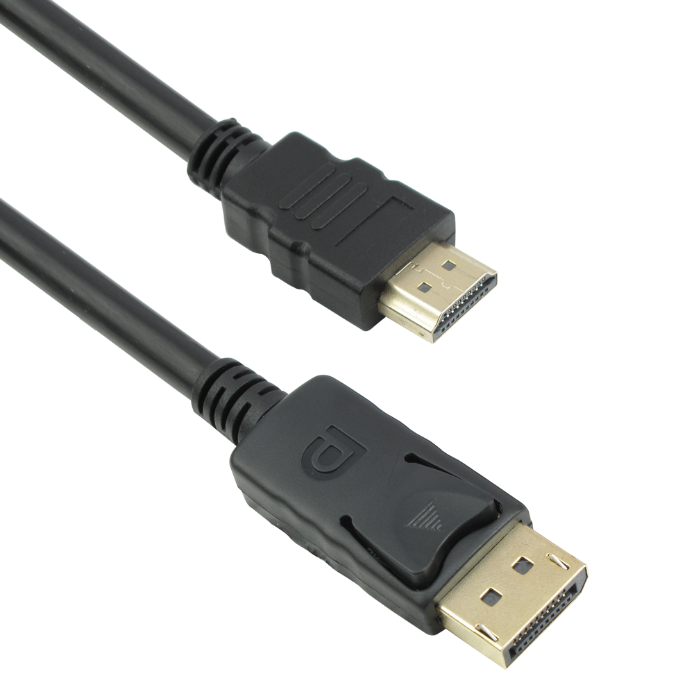 Кабел DeTech DP - HDMI, 1.8m, Черен - 18222