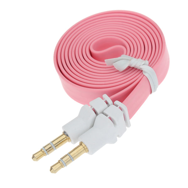 Аудио кабел DeTech 3.5mm М/М, Flat, 1m -18235