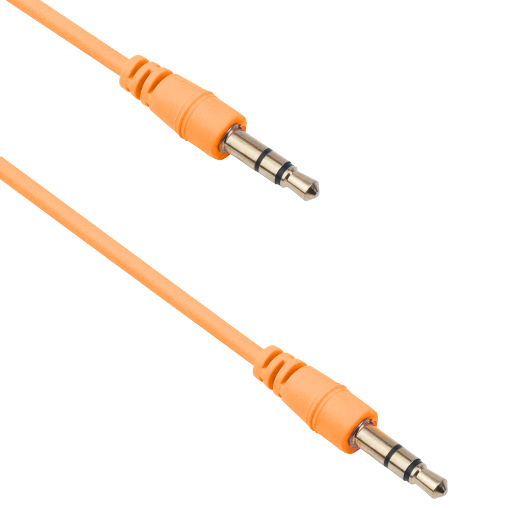 Аудио кабел DeTech M - M, 3.5mm, 0.8m, Оранжев - 18236