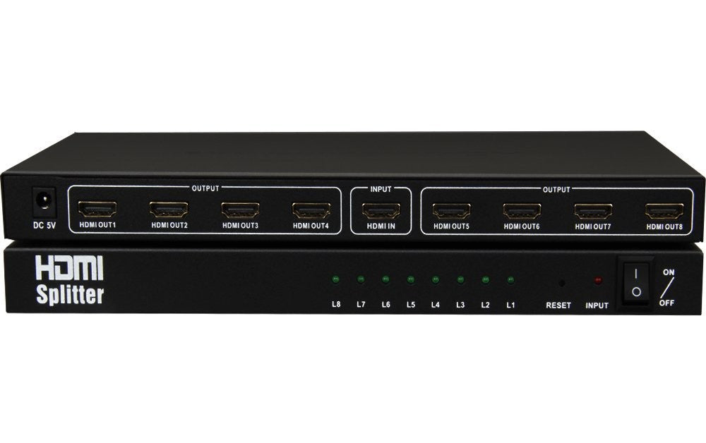 Сплитер HDMI към 8 HDMI (1.3 v),със захранване No brand- 18264