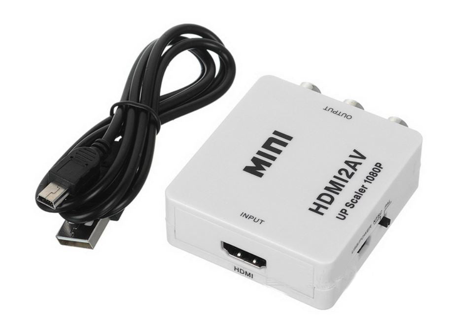 Конвертор, No brand, HDMI към AV (3RCA), Бял - 18301