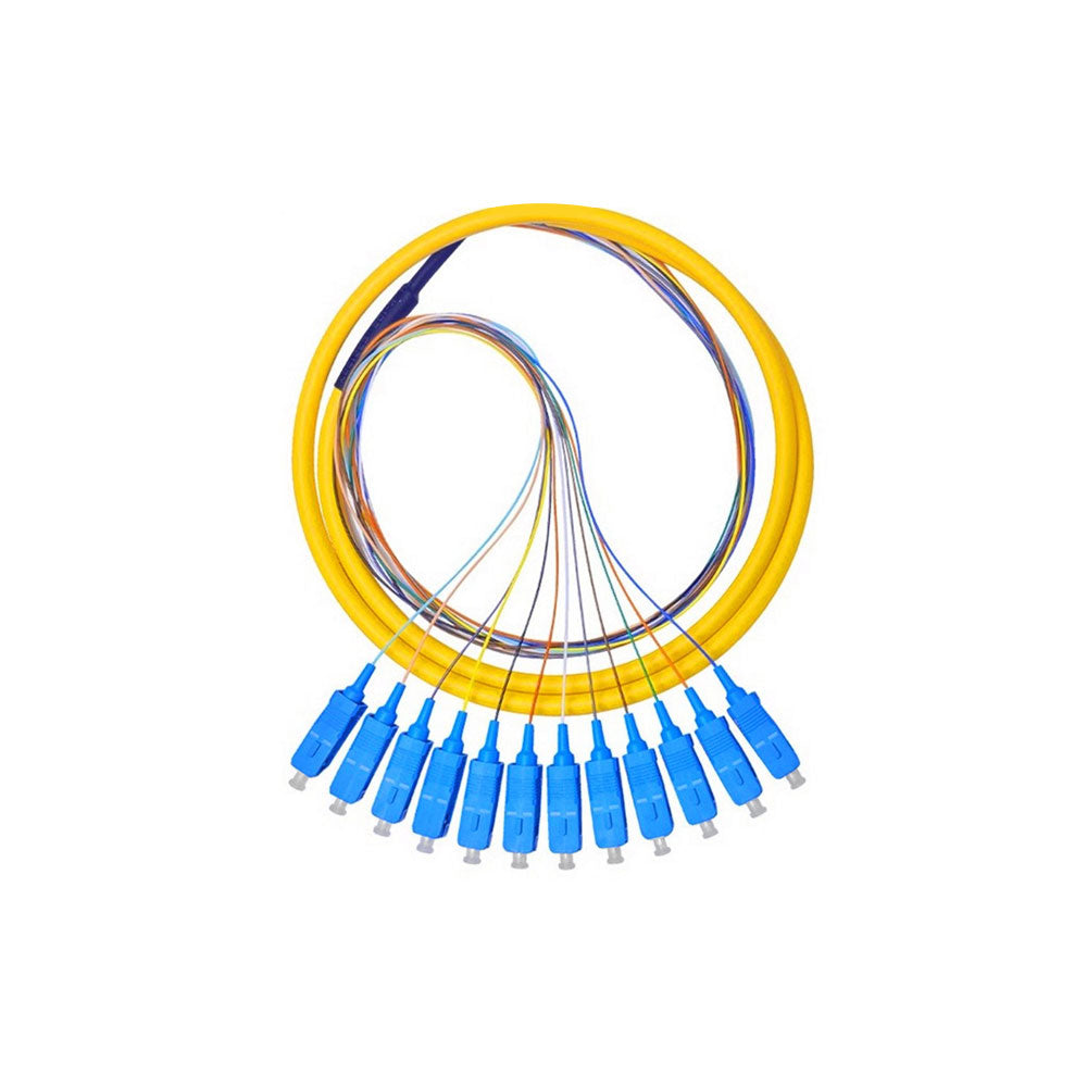 Оптичен кабел DeTech, SC, Pigtail, UPC, Singlemode, 1.5м, Жълт - 18333