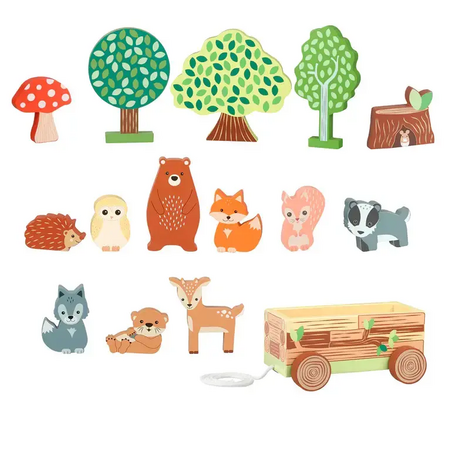 Горски животни с количка -Woodland Animals - снимка 3