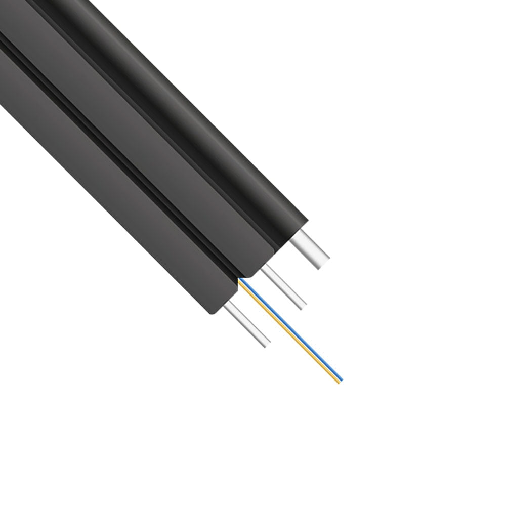 Оптичен кабел DeTech, FTTH, 2 влакна, Outdoor, 2000м, Черен - 18413