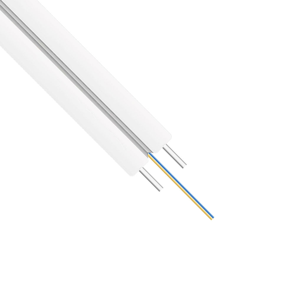 Оптичен кабел DeTech, FTTH, 2 влакна, Indoor, 2000м, Бял - 18416