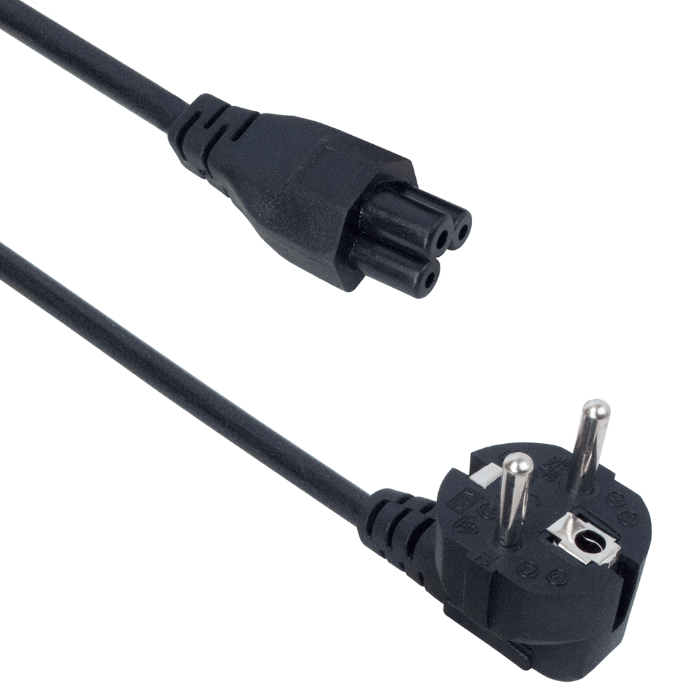 Захранващ кабел DeTech, За лаптоп, 5.0m, CEE 7/7 - IEC C13, High Quality - 18418