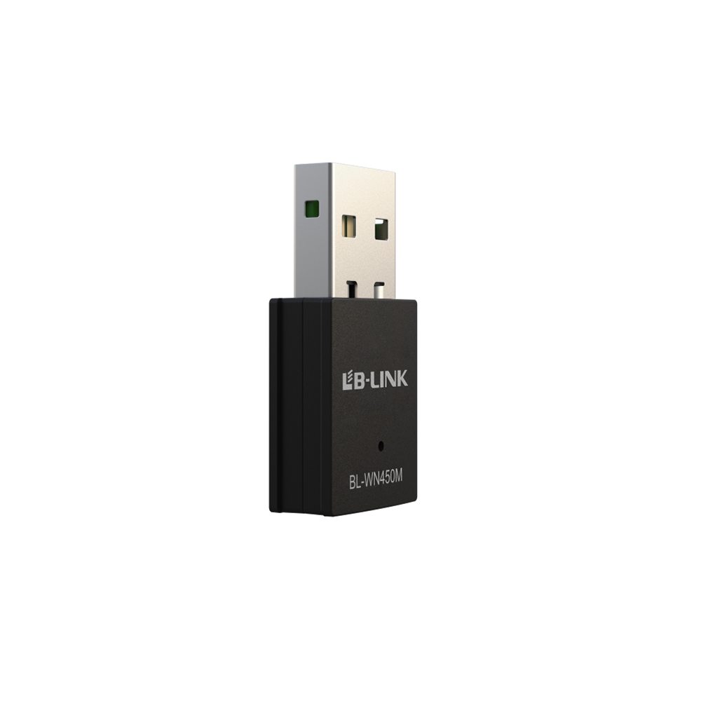 Безжичен мрежов адаптер LB-LINK BL-WN450M, USB, 300Mbps, Черен - 19047