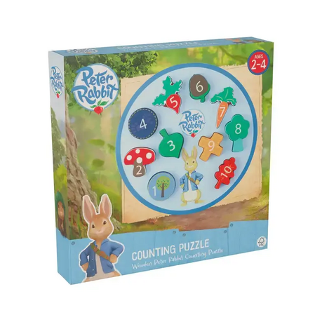 Дървен Пъзел, Orange Tree Toys, Peter Rabbit, Числа и броене - снимка 5