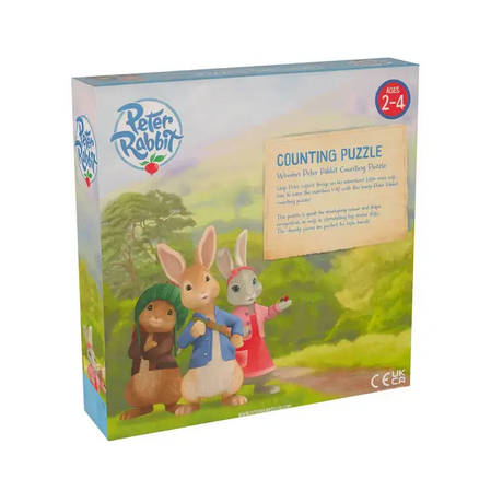Дървен Пъзел, Orange Tree Toys, Peter Rabbit, Числа и броене - снимка 6
