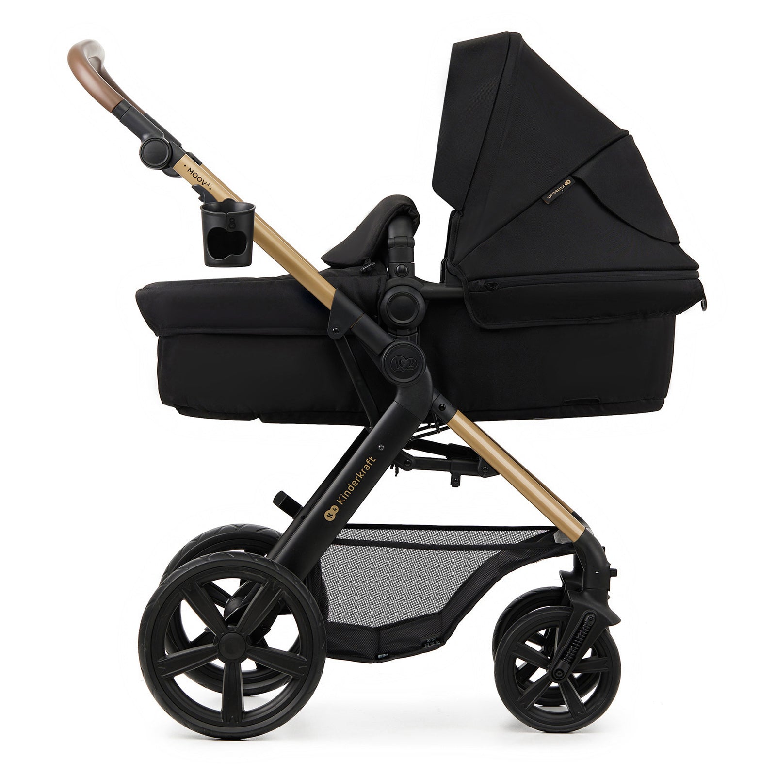KinderKraft MOOV 2 бебешка количка 3в1 PURE BLACK - снимка 10