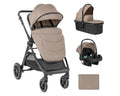Комбинирана количка 3в1 с кош за новородено Ava Beige | Kikkaboo