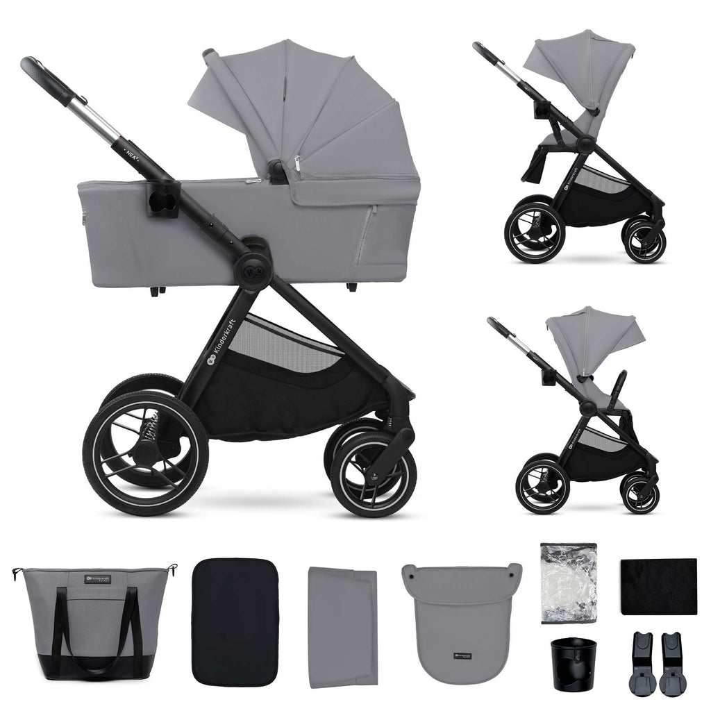 KinderKraft бебешка количка 2в1 NEA 2.0 PLATINIUM GREY - снимка 14