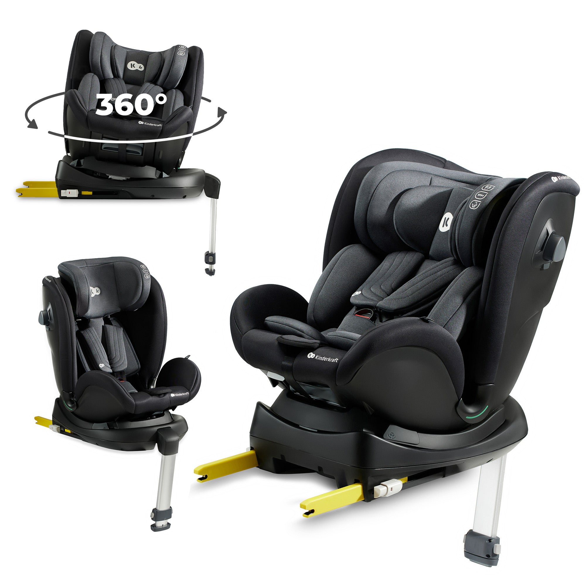 Kinderkraft столче за кола XRIDER i-Size BLACK - снимка 6