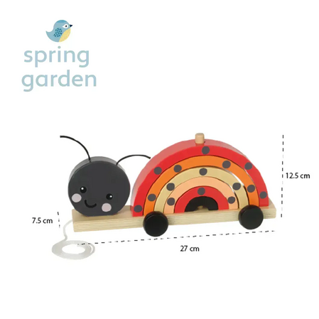 Играчка за дърпане и нанизване Калинка - Spring Garden - снимка 5