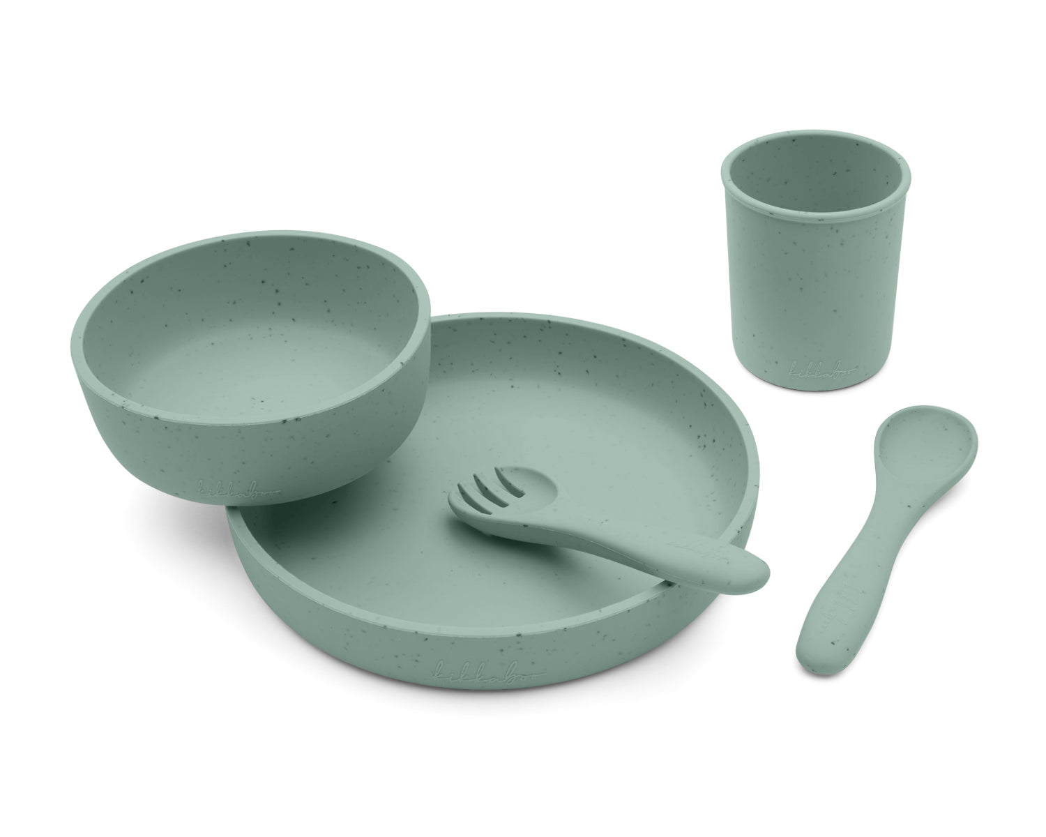 Сет за хранене 5 части Platinum Silicone Sage | Kikkaboo