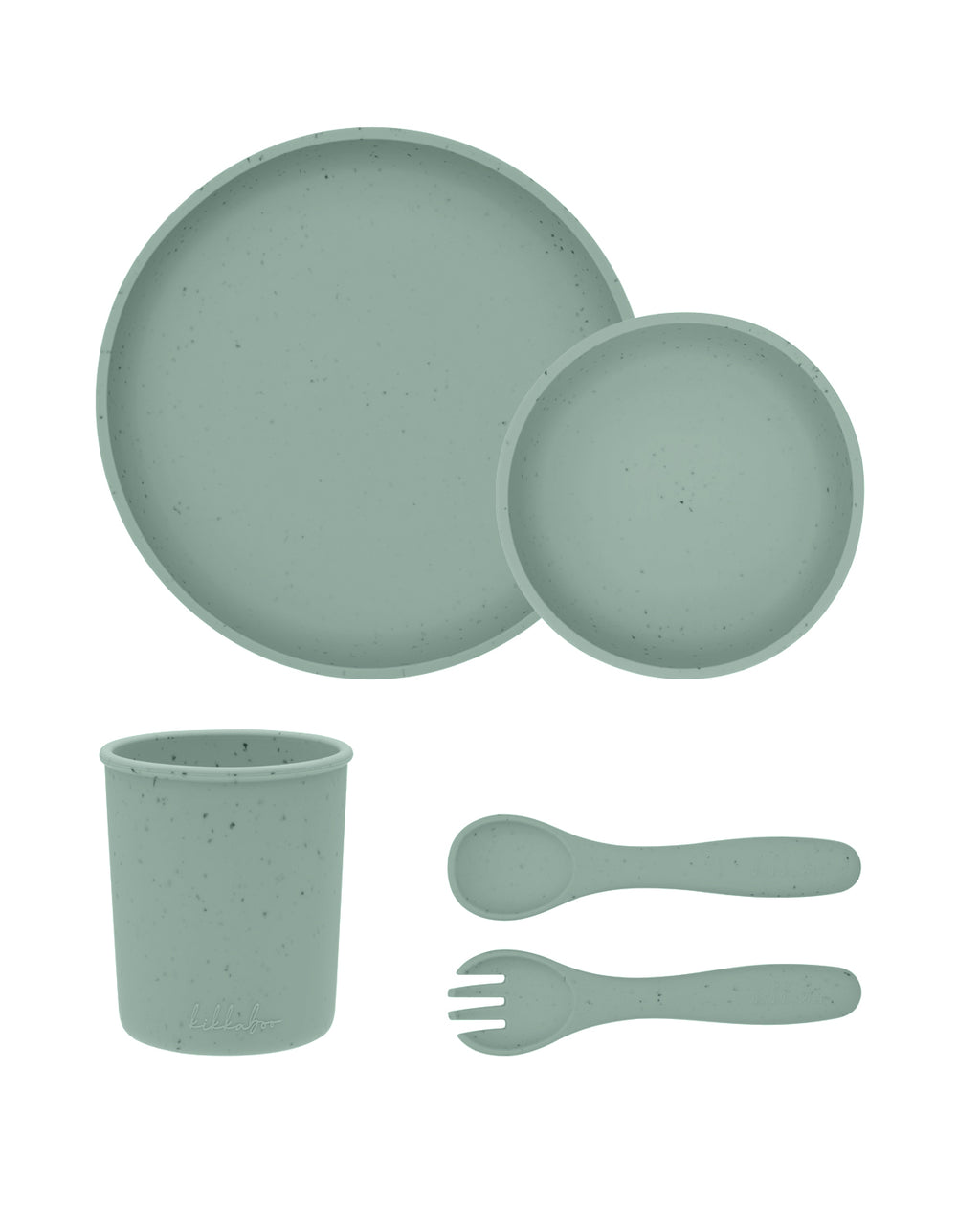 Сет за хранене 5 части Platinum Silicone Sage - снимка 2