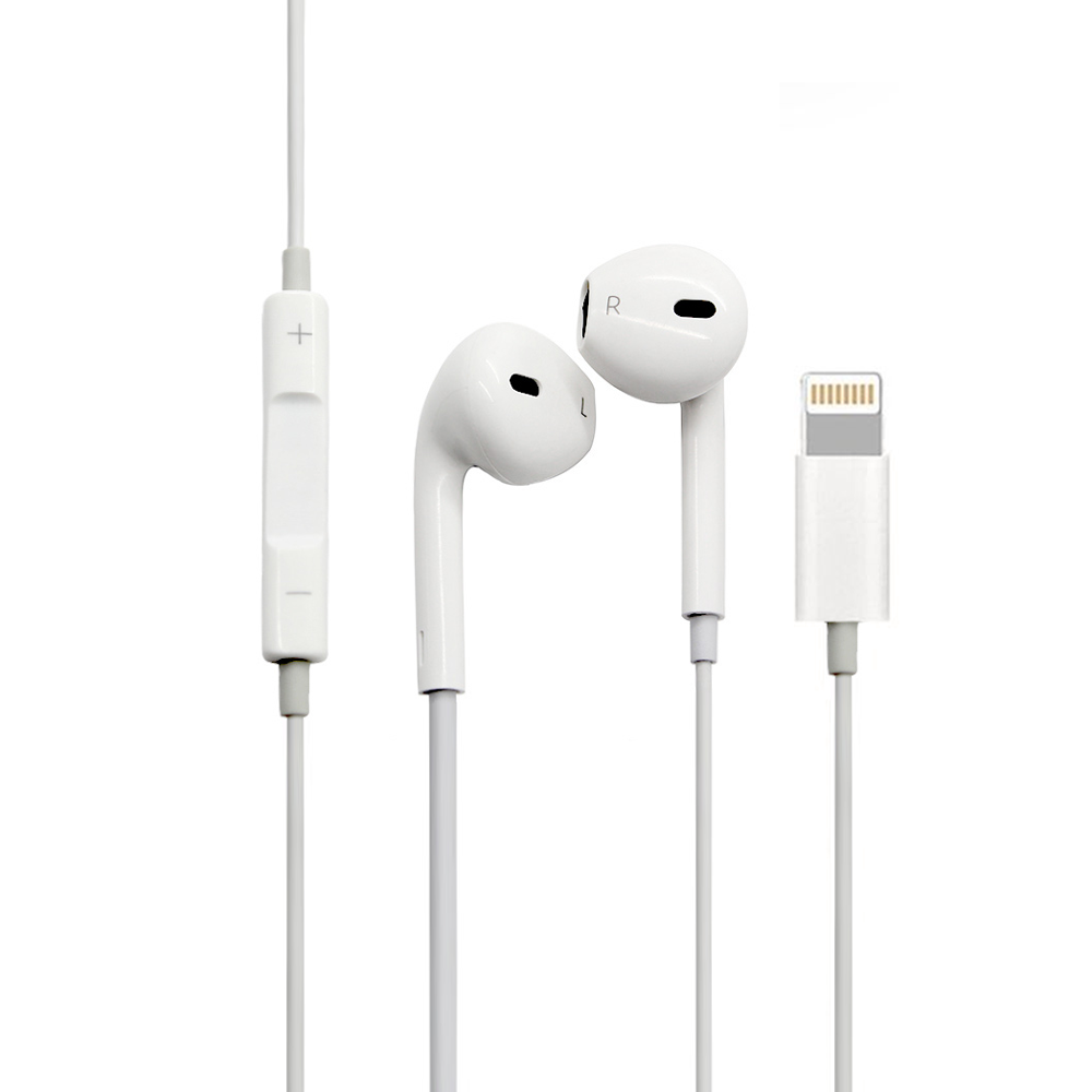 Слушалки No brand, За Iphone X, Lightning, Bluetooth, С микрофон, Бял - 20406