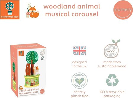 Музикална въртележка, Orange Tree Toys - Горски Животни - снимка 4