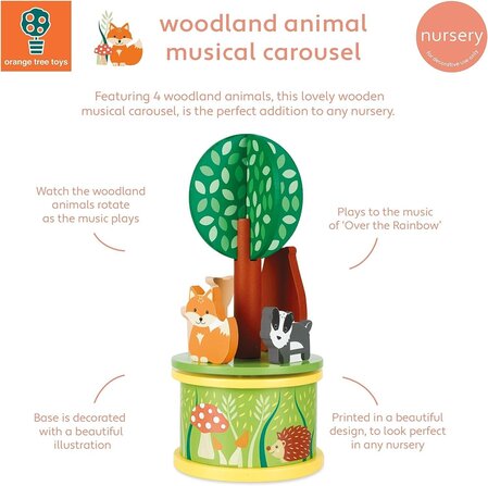 Музикална въртележка, Orange Tree Toys - Горски Животни - снимка 5