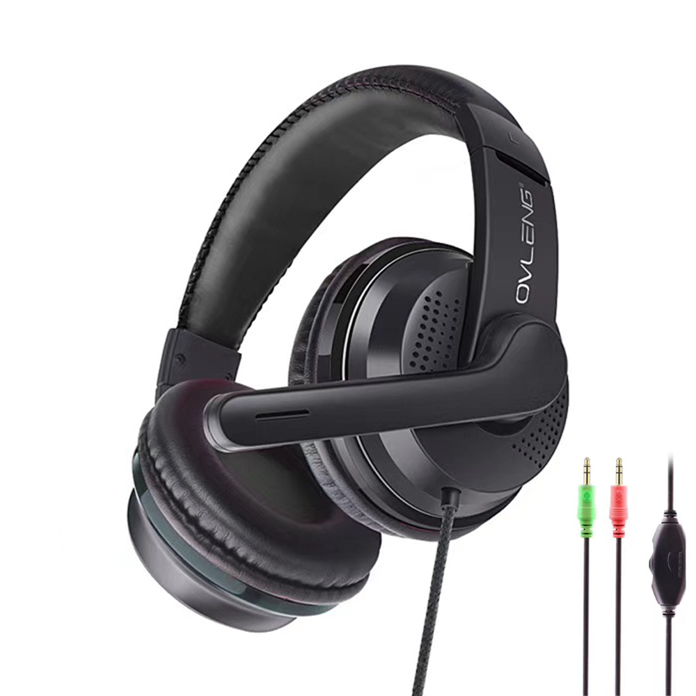 Слушалки Ovleng OV-X8, За компютър, Микрофон, 3.5mm, Черен - 20490