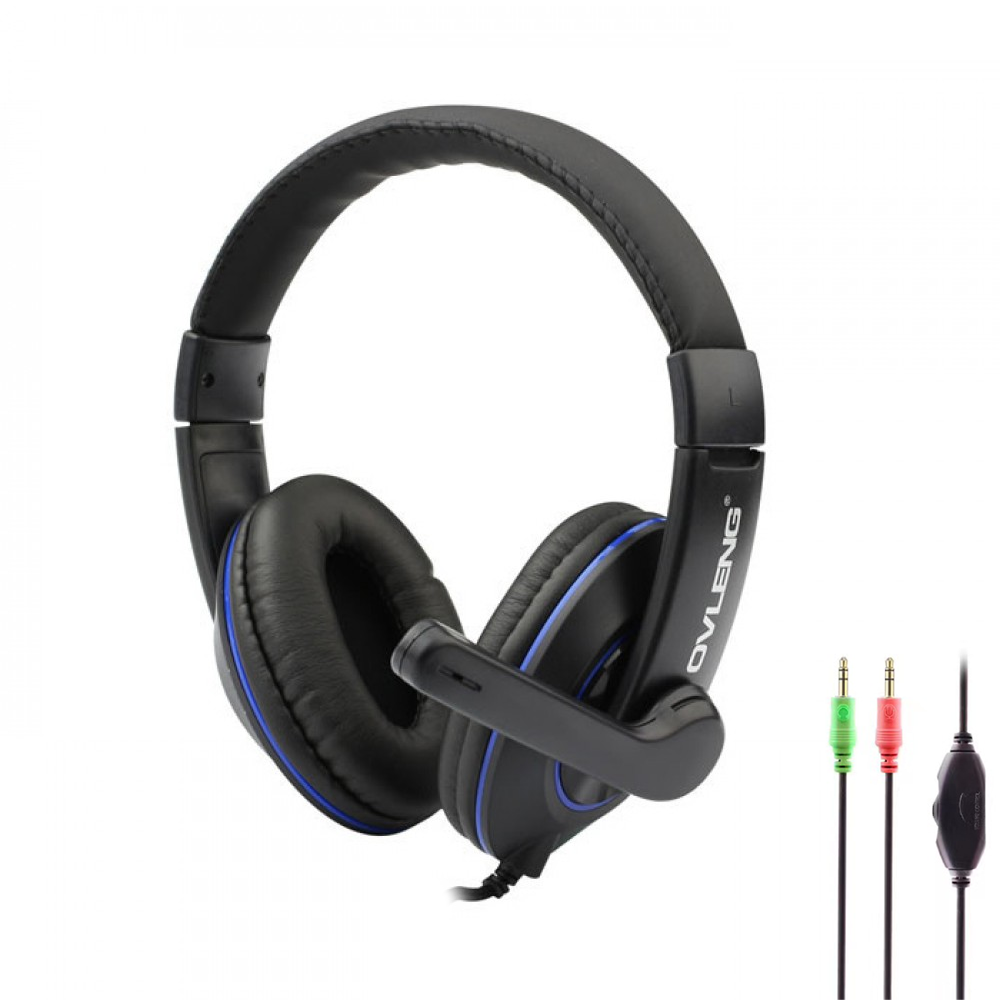Слушалки Ovleng OV-X10, За компютър, Микрофон, 3.5mm, Черен - 20491