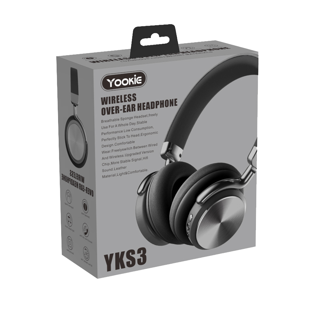 Слушалки с Bluetooth Yookie YK S3, AUX, Различни цветове - 20549