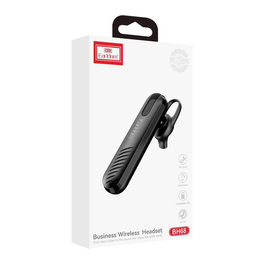 Bluetooth слушалка Earldom ET-BH68, Черен - 20607