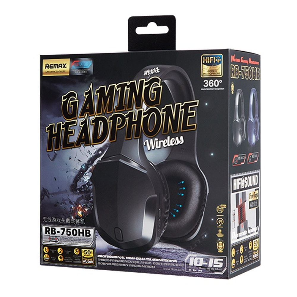 Слушалки с Bluetooth Remax RB-750HB Gaming, Различни цветове - 20625