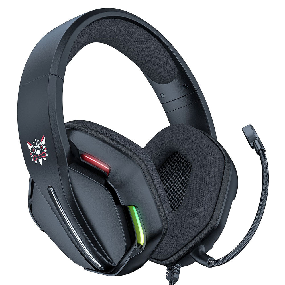 Слушалки Onikuma X27, За компютър, Микрофон, Подсветка, 3.5mm, USB, Черен - 20775