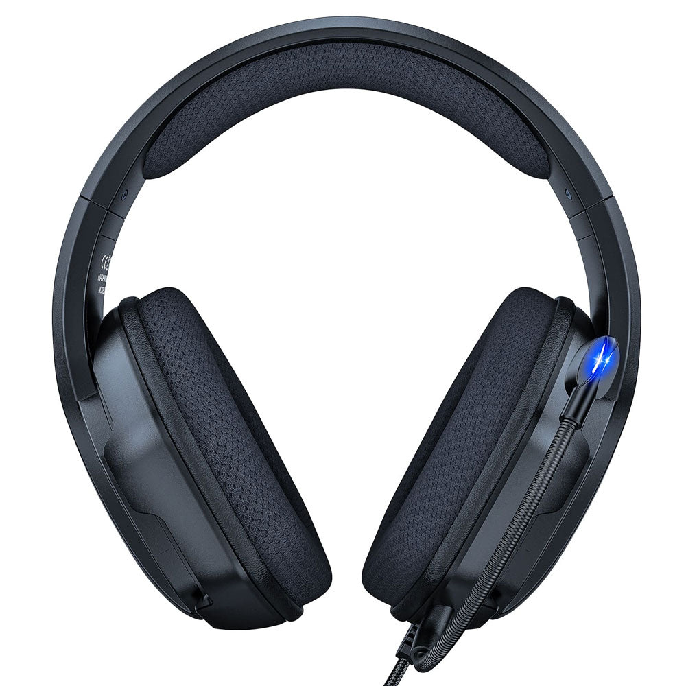 Слушалки Onikuma X27, За компютър, Микрофон, Подсветка, 3.5mm, USB, Черен - 20775