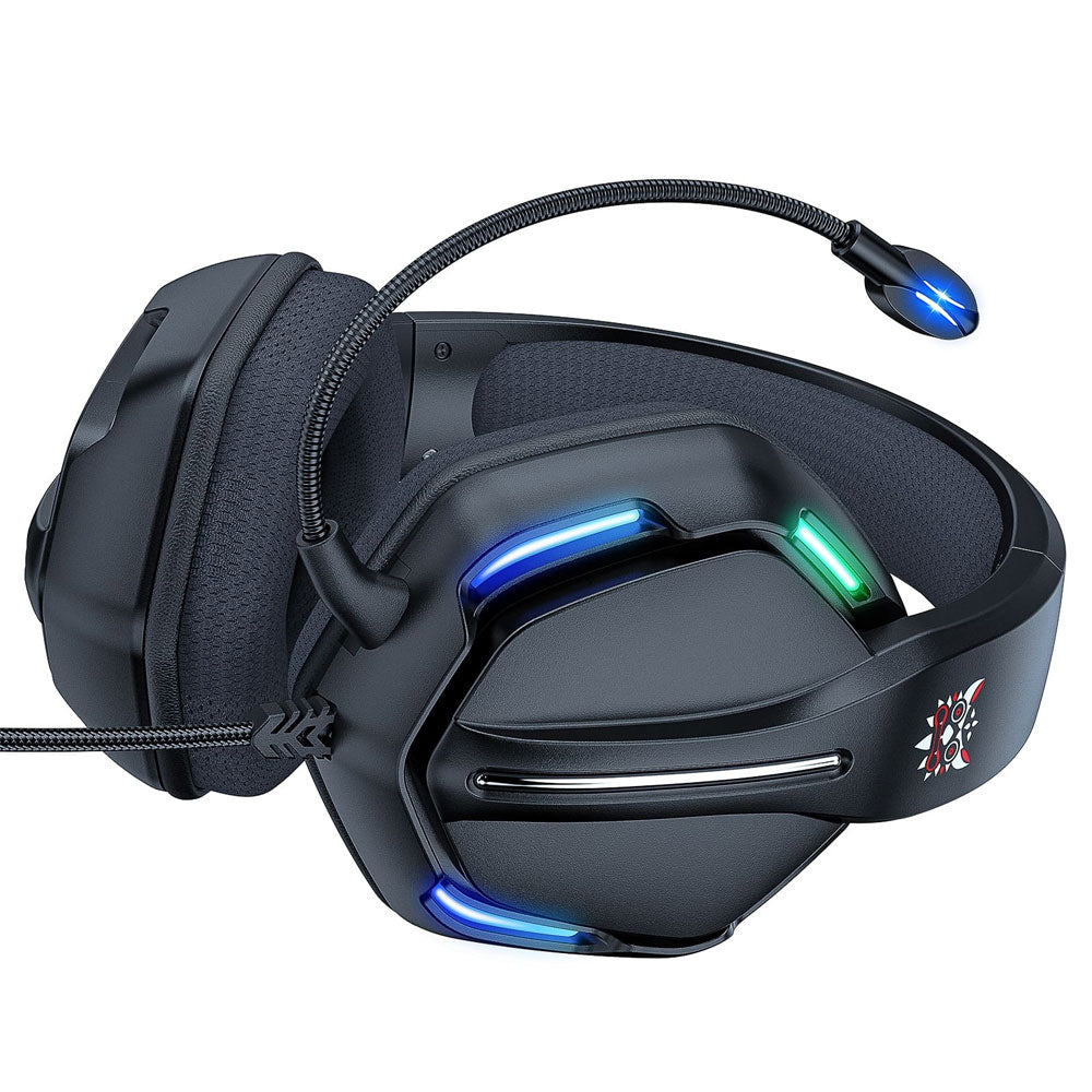 Слушалки Onikuma X27, За компютър, Микрофон, Подсветка, 3.5mm, USB, Черен - 20775