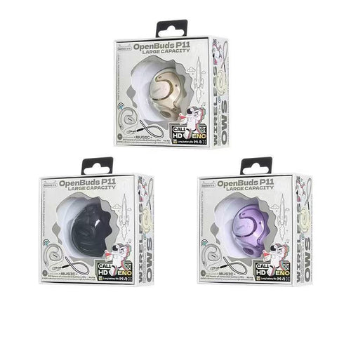 Bluetooth слушалки Remax OpenBuds P11, Черен - 20802