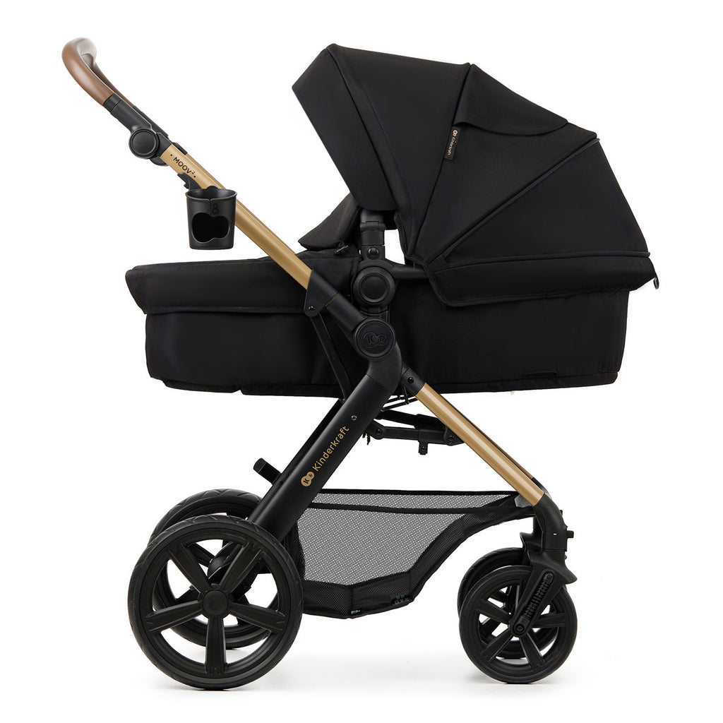 KinderKraft MOOV 2 бебешка количка 3в1 PURE BLACK - снимка 9