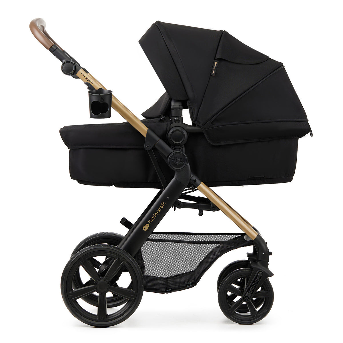 KinderKraft MOOV 2 бебешка количка 3в1 PURE BLACK - снимка 9
