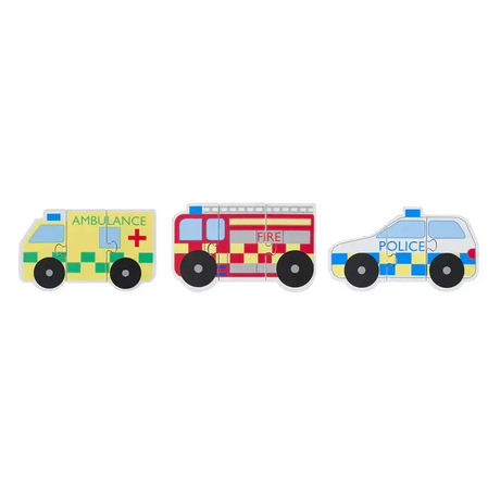 Комплект дървени пъзели - Emergency Services
