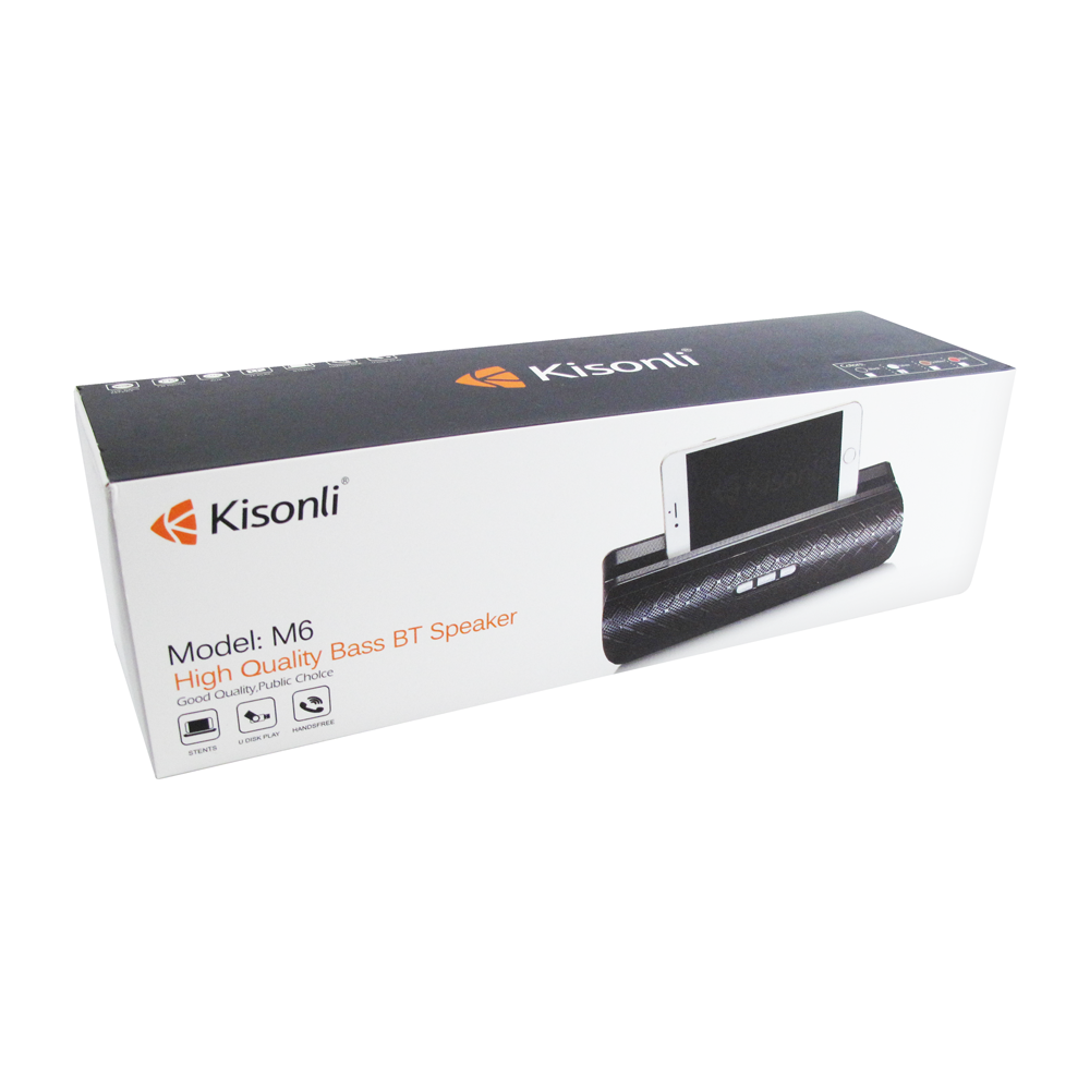 Тонколона, Kisonli, M6, Bluetooth, USB, SD, FM, Различни цветове - 22083