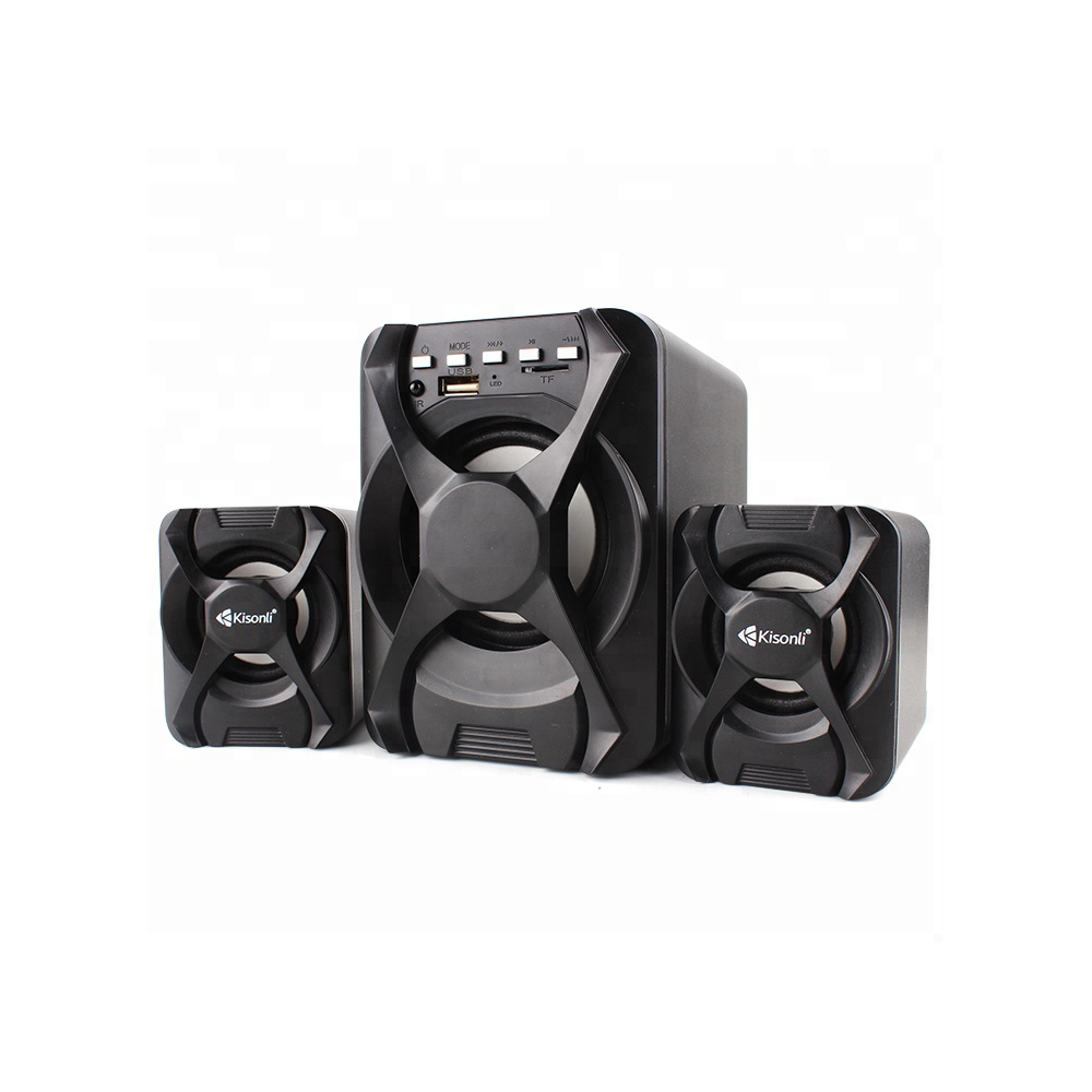 Тонколони Kisonli U-2500BT, Bluetooth, 5W+3W*2, USB, Черен - 22115